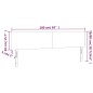 Testiera a LED Nera 160x5x78/88 cm in Similpelle Testiera a LED Nera 160x5x78/88 cm in Similpelle