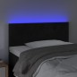 Testiera a LED Nera 90x5x78/88 cm in Similpelle Testiera a LED Nera 90x5x78/88 cm in Similpelle