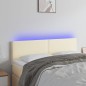 Testiera Crema a LED 144x5x78/88 cm in Similpelle Testiera Crema a LED 144x5x78/88 cm in Similpelle
