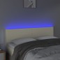Testiera Crema a LED 144x5x78/88 cm in Similpelle Testiera Crema a LED 144x5x78/88 cm in Similpelle