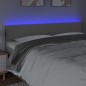 vidaXL Testiera a LED Grigio 200x5x78/88 cm in Similpelle