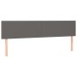 vidaXL Testiera a LED Grigio 200x5x78/88 cm in Similpelle