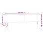 vidaXL Testiera a LED Grigio 200x5x78/88 cm in Similpelle