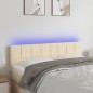 Testiera a LED Crema 144x5x78/88 cm in Tessuto Testiera a LED Crema 144x5x78/88 cm in Tessuto