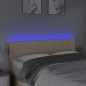 Testiera a LED Crema 144x5x78/88 cm in Tessuto Testiera a LED Crema 144x5x78/88 cm in Tessuto