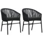 vidaXL Set Mobili da Pranzo per Giardino 3 pz Nero vidaXL Set Mobili da Pranzo per Giardino 3 pz Nero