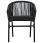 vidaXL Set Mobili da Pranzo per Giardino 3 pz Nero vidaXL Set Mobili da Pranzo per Giardino 3 pz Nero