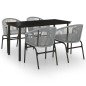 vidaXL Set Mobili da Pranzo per Giardino 5 pz Antracite