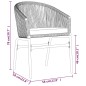 vidaXL Set Mobili da Pranzo per Giardino 5 pz Antracite