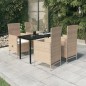 vidaXL Set da Pranzo da Giardino Beige 5 pz con Cuscini