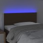 vidaXL Testiera a LED Marrone Scuro 80x5x78/88 cm in Tessuto vidaXL Testiera a LED Marrone Scuro 80x5x78/88 cm in Tessuto
