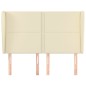 Testiera ad Orecchio Crema 147x23x118/128 cm in Similpelle