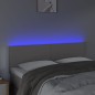 Testiera a LED Grigio 144x5x78/88 cm in Similpelle Testiera a LED Grigio 144x5x78/88 cm in Similpelle