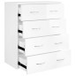 vidaXL Credenza con 4 Cassetti 60x30,5x71 cm Bianco lucido vidaXL Credenza con 4 Cassetti 60x30,5x71 cm Bianco lucido