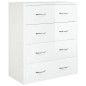 vidaXL Credenza con 4 Cassetti 60x30,5x71 cm Bianco lucido vidaXL Credenza con 4 Cassetti 60x30,5x71 cm Bianco lucido