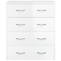vidaXL Credenza con 4 Cassetti 60x30,5x71 cm Bianco lucido vidaXL Credenza con 4 Cassetti 60x30,5x71 cm Bianco lucido