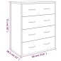vidaXL Credenza con 4 Cassetti 60x30,5x71 cm Bianco lucido vidaXL Credenza con 4 Cassetti 60x30,5x71 cm Bianco lucido