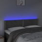 Testiera a LED Grigio Scuro 144x5x78/88 cm in Velluto Testiera a LED Grigio Scuro 144x5x78/88 cm in Velluto