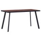 vidaXL Tavolo da Pranzo Legno Scuro e Nero 140x70x75 cm in MDF vidaXL Tavolo da Pranzo Legno Scuro e Nero 140x70x75 cm in MDF