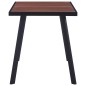 vidaXL Tavolo da Pranzo Legno Scuro e Nero 140x70x75 cm in MDF vidaXL Tavolo da Pranzo Legno Scuro e Nero 140x70x75 cm in MDF