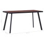 vidaXL Tavolo da Pranzo Legno Scuro e Nero 140x70x75 cm in MDF vidaXL Tavolo da Pranzo Legno Scuro e Nero 140x70x75 cm in MDF