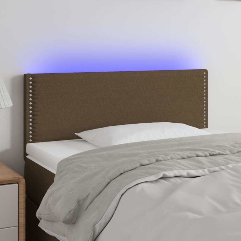 Testiera a LED Marrone Scuro 80x5x78/88 cm in Tessuto Testiera a LED Marrone Scuro 80x5x78/88 cm in Tessuto