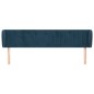Testiera ad Orecchio Blu Scuro 163x23x78/88 cm in Velluto