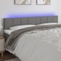 Testiera a LED Grigio Scuro 200x5x78/88 cm in Tessuto Testiera a LED Grigio Scuro 200x5x78/88 cm in Tessuto