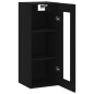 vidaXL Mobile a Parete Nero 34,5x34x90 cm