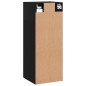vidaXL Mobile a Parete Nero 34,5x34x90 cm