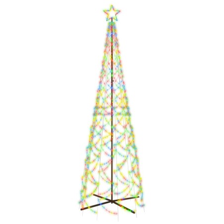 vidaXL Albero di Natale a Cono Colorato 500 LED 100x300 cm