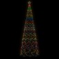 vidaXL Albero di Natale a Cono Colorato 1400 LED 160x500 cm