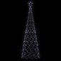 vidaXL Albero di Natale a Cono Bianco Freddo 500 LED 100x300 cm
