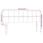 Testiera a LED Nera 144x5x78/88 cm in Velluto Testiera a LED Nera 144x5x78/88 cm in Velluto