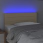 Testiera a LED Crema 90x5x78/88 cm in Tessuto Testiera a LED Crema 90x5x78/88 cm in Tessuto