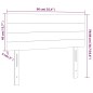 Testiera a LED Crema 90x5x78/88 cm in Tessuto Testiera a LED Crema 90x5x78/88 cm in Tessuto