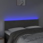 Testiera a LED Grigio Scuro 144x5x78/88 cm in Velluto Testiera a LED Grigio Scuro 144x5x78/88 cm in Velluto
