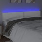 vidaXL Testiera Bianca a LED 200x5x78/88 cm in Similpelle vidaXL Testiera Bianca a LED 200x5x78/88 cm in Similpelle