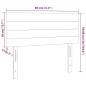 Testiera a LED Blu Scuro 80x5x78/88 cm in Velluto Testiera a LED Blu Scuro 80x5x78/88 cm in Velluto