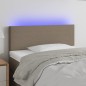 Testiera a LED Tortora 90x5x78/88 cm in Tessuto Testiera a LED Tortora 90x5x78/88 cm in Tessuto