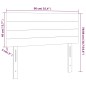 Testiera a LED Grigio Chiaro 90x5x78/88 cm in Similpelle Testiera a LED Grigio Chiaro 90x5x78/88 cm in Similpelle