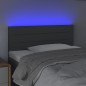 vidaXL Testiera a LED Grigio Scuro 90x5x78/88 cm in Tessuto vidaXL Testiera a LED Grigio Scuro 90x5x78/88 cm in Tessuto