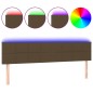 Testiera a LED Marrone Scuro 180x5x78/88 cm in Tessuto Testiera a LED Marrone Scuro 180x5x78/88 cm in Tessuto