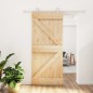 vidaXL Porta Scorrevole con Set Hardware 90x210 cm Legno Massello Pino vidaXL Porta Scorrevole con Set Hardware 90x210 cm Legno Massello Pino