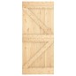 vidaXL Porta Scorrevole con Set Hardware 90x210 cm Legno Massello Pino vidaXL Porta Scorrevole con Set Hardware 90x210 cm Legno Massello Pino