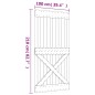 vidaXL Porta Scorrevole con Set Hardware 100x210cm Legno Massello Pino vidaXL Porta Scorrevole con Set Hardware 100x210cm Legno Massello Pino
