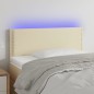 Testiera Crema a LED 100x5x78/88 cm in Similpelle Testiera Crema a LED 100x5x78/88 cm in Similpelle