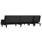 vidaXL Divano Letto a L Nero 260x140x70 cm in Tessuto vidaXL Divano Letto a L Nero 260x140x70 cm in Tessuto