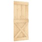 vidaXL Porta Scorrevole con Set Hardware 90x210 cm Legno Massello Pino vidaXL Porta Scorrevole con Set Hardware 90x210 cm Legno Massello Pino