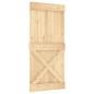 vidaXL Porta Scorrevole con Set Hardware 95x210 cm Legno Massello Pino